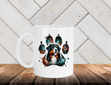 Keramikbecher mit Berner Sennenhund- Aufdruck